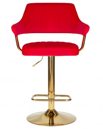 Стул барный ДОБРИН CХАРЛЙ ГОЛД Красный велюр МДЖ9-45 / DOBRIN CHARLY GOLD MJ9-45_5