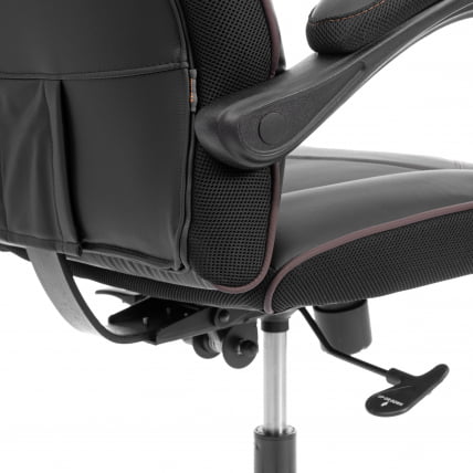 Кресло Арена металБЛ кож/зам, черный/черный карбон, 36-6/карбон черный / Arena metalBL_12