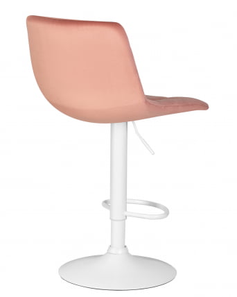Стул барный ДОБРИН ТАИЛОР ВХИТЕ (пудрово-розовый велюр (МДЖ9-32)) 2 шт / DOBRIN TAILOR WHITE (MJ9-32))_4