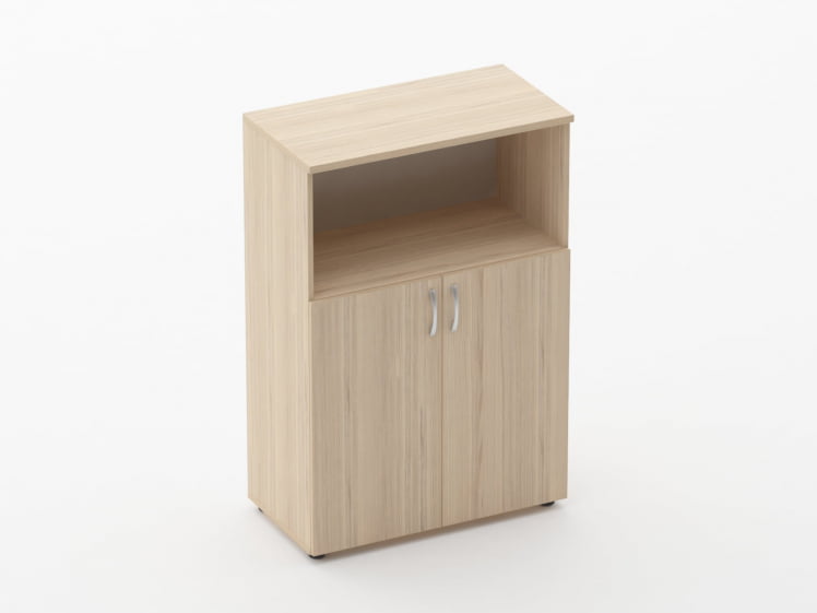 Шкаф средний полуоткрытый Глассй 6.12.121 Венге / Glassy_0