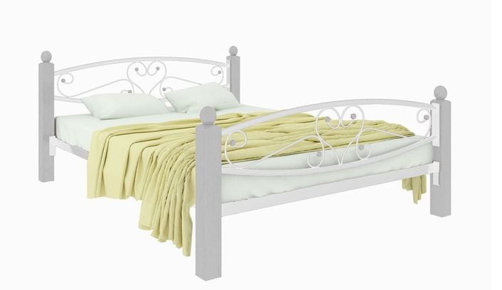 Кровать Каролина Лукс плус 1200х1900 Белая / Lux plus_0