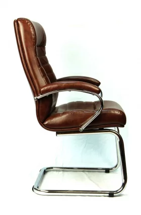 Кресло для посетителей Еверпроф Орион CФ Экокожа Коричневый / Everprof Orion CF_2