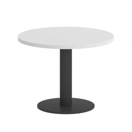 Стол журнальный круглый ХОМЕ ОФФИCЕ ВР.СП-5-60.1Г Белый Бриллиант/Антрацит металл / HOME OFFICE VR.SP-5-60.1G_0
