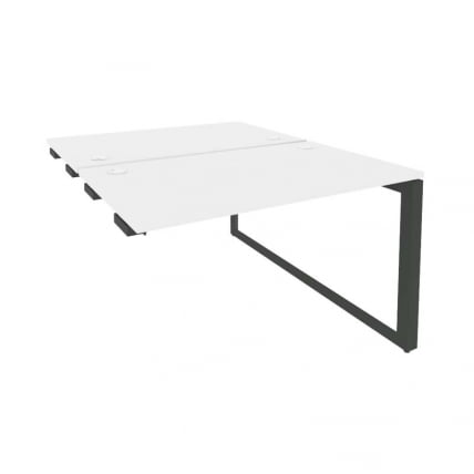 Стол-приставка двойной на О-образном м/к к опорым элем. ОНИКС О.МО-Д.СПР-2.7 Белый Бриллиант/Антрацит / ONIX O.MO-D.SPR-2.7_0