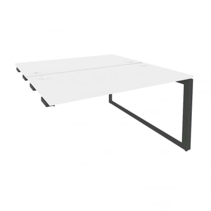 Стол-приставка двойной на О-образном м/к к опорым элем. ОНИКС О.МО-Д.СПР-3.7 Белый Бриллиант/Антрацит / ONIX O.MO-D.SPR-3.7_0
