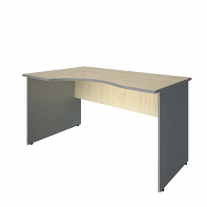 Стол криволинейный левый Рива А.СА-2 Л Клен/Металлик / Riva_0