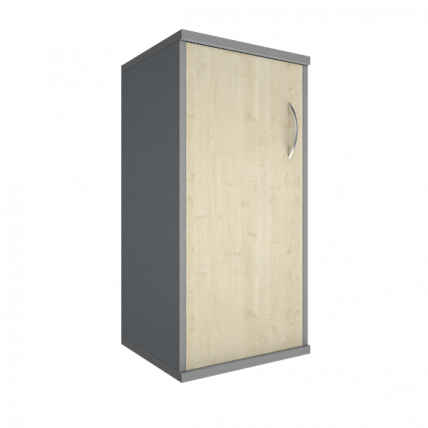 Шкаф низкий узкий левый Рива А.СУ-3.1 Л Клен/Металлик / Riva_0