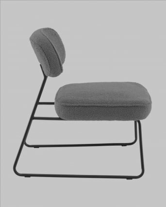 Кресло Кате нев ткань букле темно-серый / Kate new_3