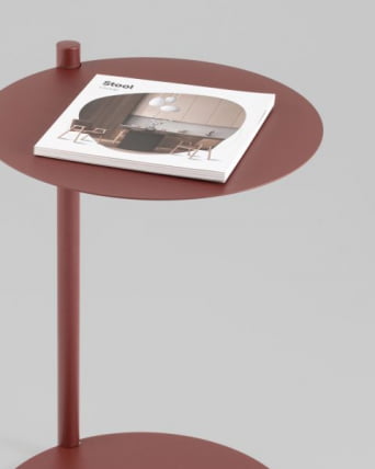 Журнальный столик Сиара металл бордовый / Siara_9