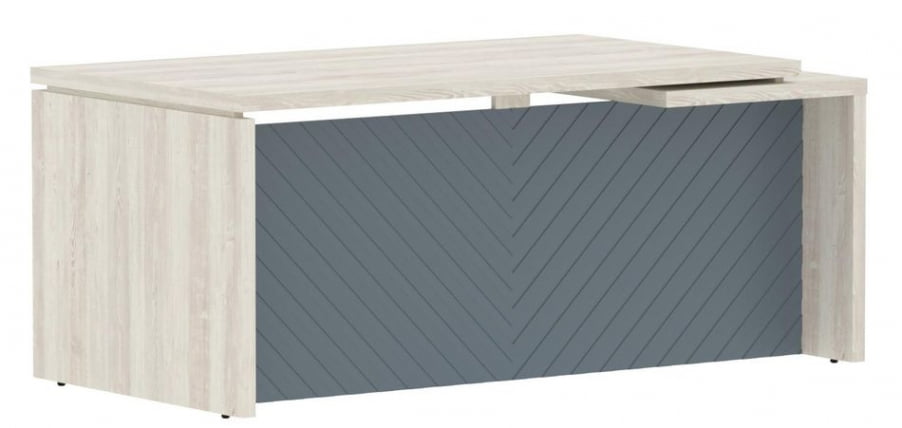 Стол руководителя левый Торр ЛУКС ТЛCТ 189 Л Сосна Эдмонд Серо-голубой / Torr LUX TLCT L_0