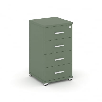 Тумба опорная/приставная с 4 ящиками CОНCЕПТ CН.ТУО-002 Б/В Кобо Белый / CONCEPT CN.TUO-002 B/W_0