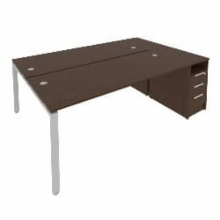 Рабочая станция с опорной тумбой Метал СйстемБ.РС-СТП-2.5 Венге/Серый / Metal SystemБ.РС-СТП-2.5_0