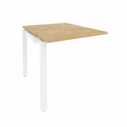 Проходной наборный элемент переговорного стола ОНИКС О.МП-НПРГ-0 Тиквуд Светлый/Белый / ONIX O.MP-NPRG-0_0