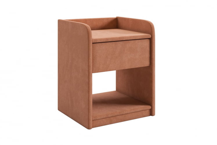 Тумба прикроватная Аманда 2 ТМ-003.2 персик (велюр) / TM-003.2_0