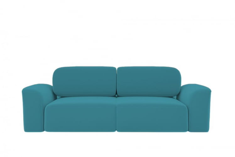 Диван прямой Сольхейм (Берхоусе) Цвет фасада: Азур велюр; Тип: Прямой; Материал фасада: Металл/Велюр / (Berhouse)_0