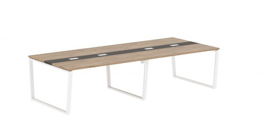 Стол переговорный ЕДИС ЕВCТ 3114 Дуб Денвер светлый Мокко Белый / EDIS EVCT_0