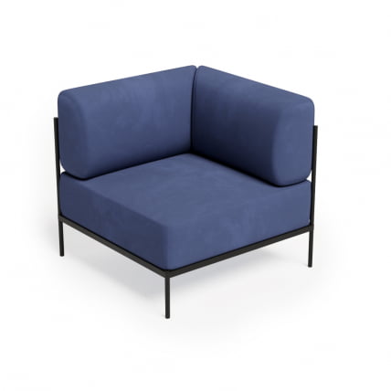 Модуль угловой Рио РСЕ-02 Велутто 48/Металл Черный 810*810*770 / Velutto_0
