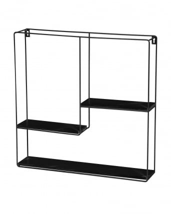 Полка Скуаре черная Черный мрамор / Square_0