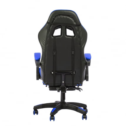 Кресло 1206 КИНГКУЕЕН цвет черный/синий с массажем 1206-блаcк-блуе-масс / KINGQUEEN 1206-black-blue-mass_3