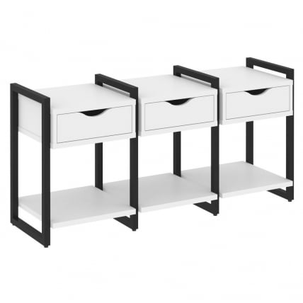 Тумба на регулируемых опорах наборная. Вариант №4 ЛОФТ ВР.Л-ТН-4.О Металл черный Белый Бриллиант / LOFT VR.L-TN-4.O_0