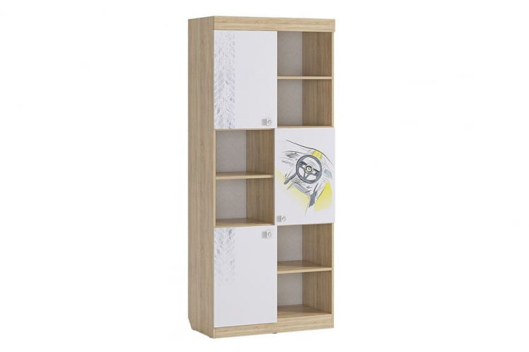 Стеллаж Форсаж МКФ-03 Дуб сонома/белый / MKF-03_0