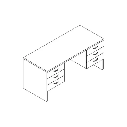 Стол преподавателя двухтумбовый АЛц.СПД-2_1