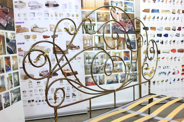 Кровать Стюарт кованая шоколад_1