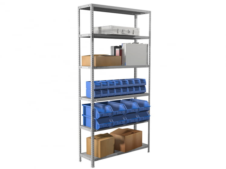 Стеллаж металлический МС Стандэрт 220/100кс30/6 / MS Standart 220/100x30/6_0