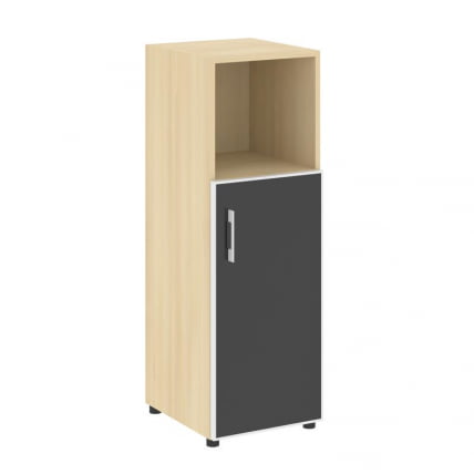 Шкаф узкий Ялта ЛТ.СУ-2.2 Р (Р) блаcк Акация Лорка/Стекло Блаcк 400*450*1195 / LT.SU-2.2 R (R) black Black_0