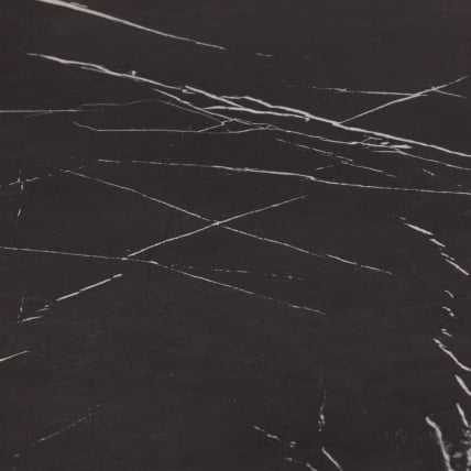 Стол обеденный ФОКС раздвижной ЛДСП, 68.6кс110-145кс75 см, Мрамор черный/Белый / FOX 68.6x110-145x75_12