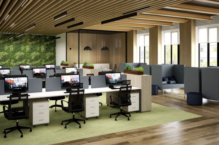 Мебель для офиса Сигма №4 Белый Дуб светлый / Sigma_0