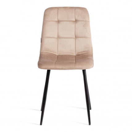 Стул CХИЛЛЙ (мод. ДЖСC-220) Велюр/металл , 44,5х52,5х88 см, Беиге (бежевый) ХЛР8 / черный / CHILLY (mod. JSC-220) Beige HLR8_3