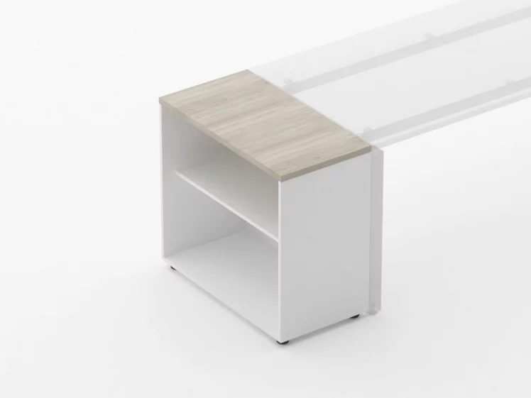 Тумба открытая Дека 9.01.08 Дуб Сантана светлый/Белый / Deka_1