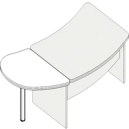 Конференц-приставка Л.РП2-11р правая Орех_0