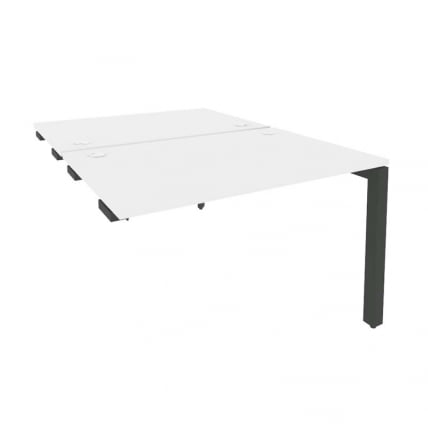 Стол-приставка двойной на П-образном м/к к опорным элем. ОНИКС О.МП-Д.СПР-2.8 Белый Бриллиант/Антрацит / ONIX O.MP-D.SPR-2.8_0