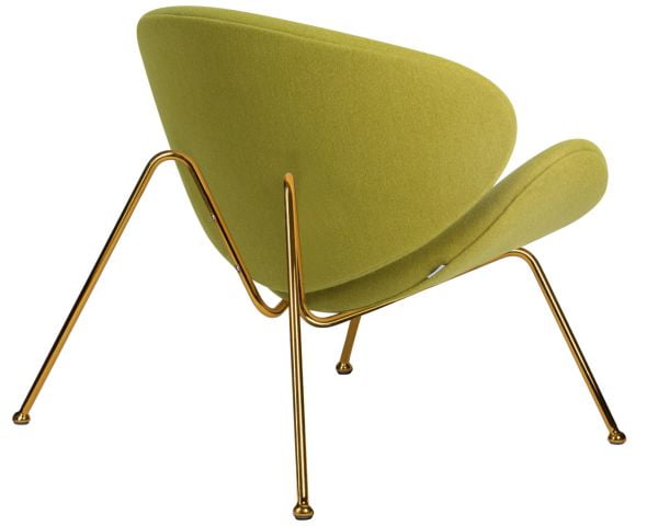 Кресло дизайнерское ДОБРИН ЕМИЛЙ (светло-зеленая ткань АФ3, золотое основание) 2 шт / DOBRIN EMILY AF3,_4