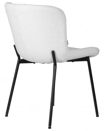 Стул обеденный ДОБРИН МИЛО (черные ножки, белый букле (УФ992-01)) / DOBRIN MILO (UF992-01))_3