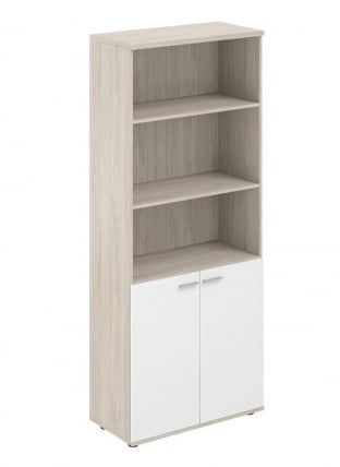 Шкаф высокий полуоткрытый Сигма СГ.851.ОЛ.ВХ Дуб светлый Белый / Sigma SG.851.OL.WH_0