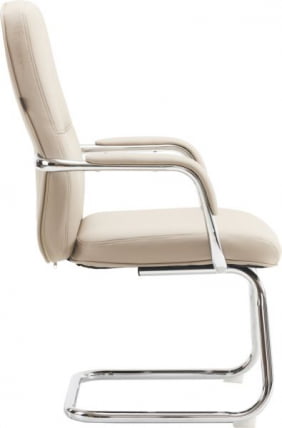 Кресло для посетителей Еверпроф Веста CФ Экокожа Бежевый / Everprof Vesta CF_2