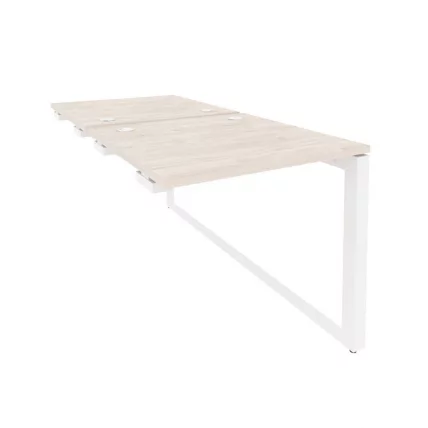 Стол-приставка двойной на О-образном м/к к опорым элем. ОНИКС О.МО-Д.СПР-0.8 Денвер Светлый/Белый / ONIX O.MO-D.SPR-0.8_0