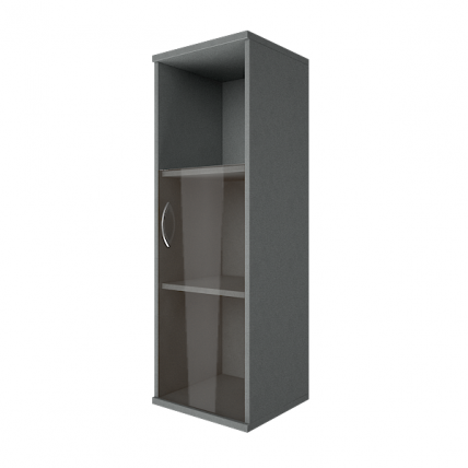 Шкаф средний узкий правый Рива А.СУ-2.2 Пр Венге/Металлик / Riva_0