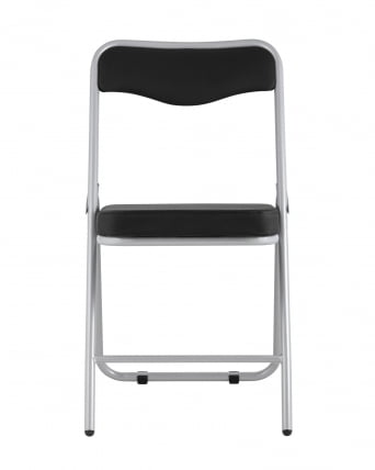 Складной стул Джонни силвер экокожа Черный / silver_2
