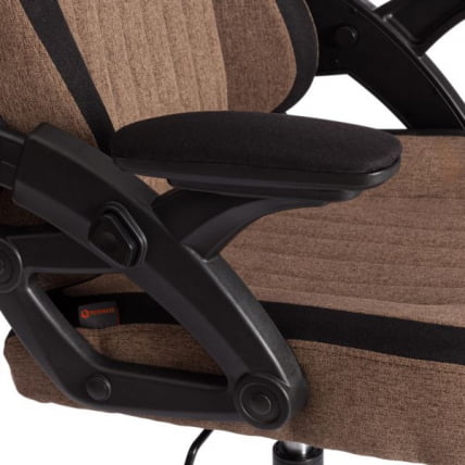 Кресло иВолф ткань, черный/коричневый / iWolf_18