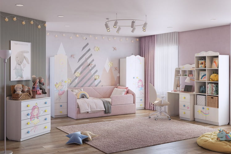 Шкаф комбинированный (с ящ. 2-створчатый) Чудо МДВ-01 Белый рамух / MDW-01_4