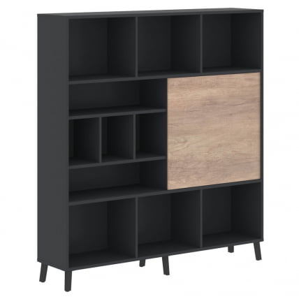 Шкаф со слайд-дверью ДЖАЙ ДЖХC 1840 Дуб Каньон Антрацит / JAY JHC_0