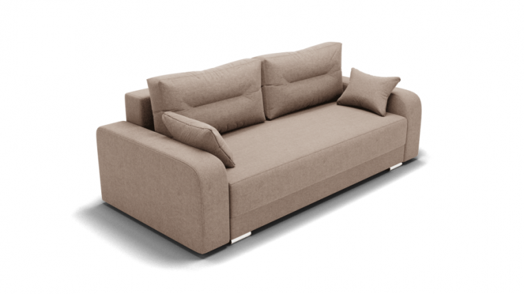 Диван Модерн -1 (ЗР) Цвет фасада: Светло коричневый; Тип: Прямой; Материал фасада: Металл/Велюр_0