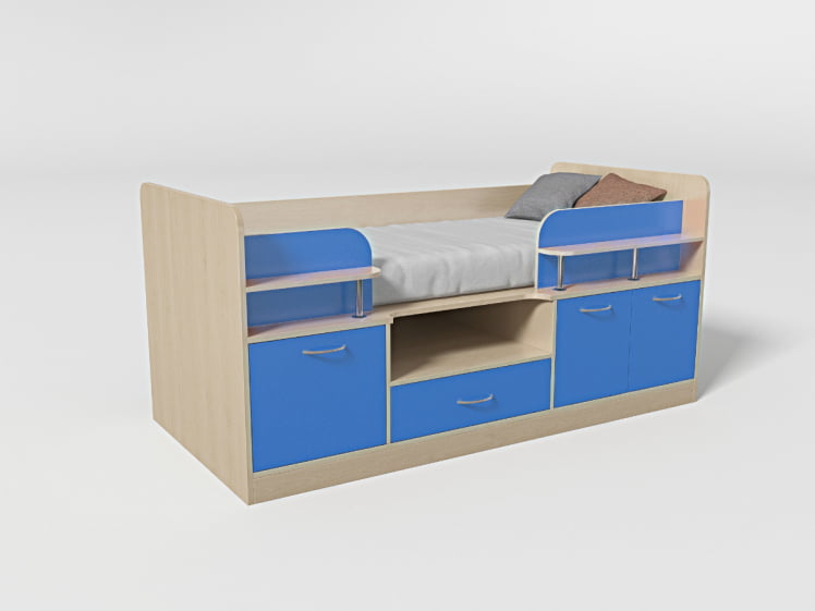 Уголок школьника №7 Дуб молочный/Синий_0