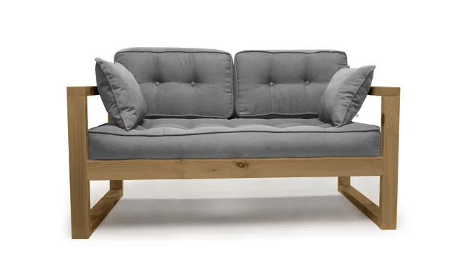 Диван двухместный ДЕмоку Д-2 серебристо-серый_холодный серый / DEmoku_0