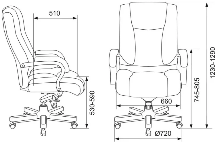 Кресло руководителя Бюрократ Т-9925ВАЛНУТ Черный / T-9925WALNUT_6