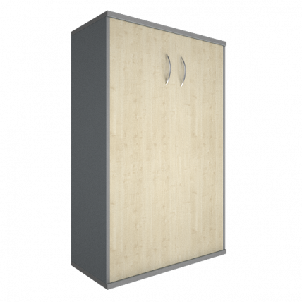 Шкаф средний широкий Рива А.СТ-2.3 Клен/Металлик / Riva_0